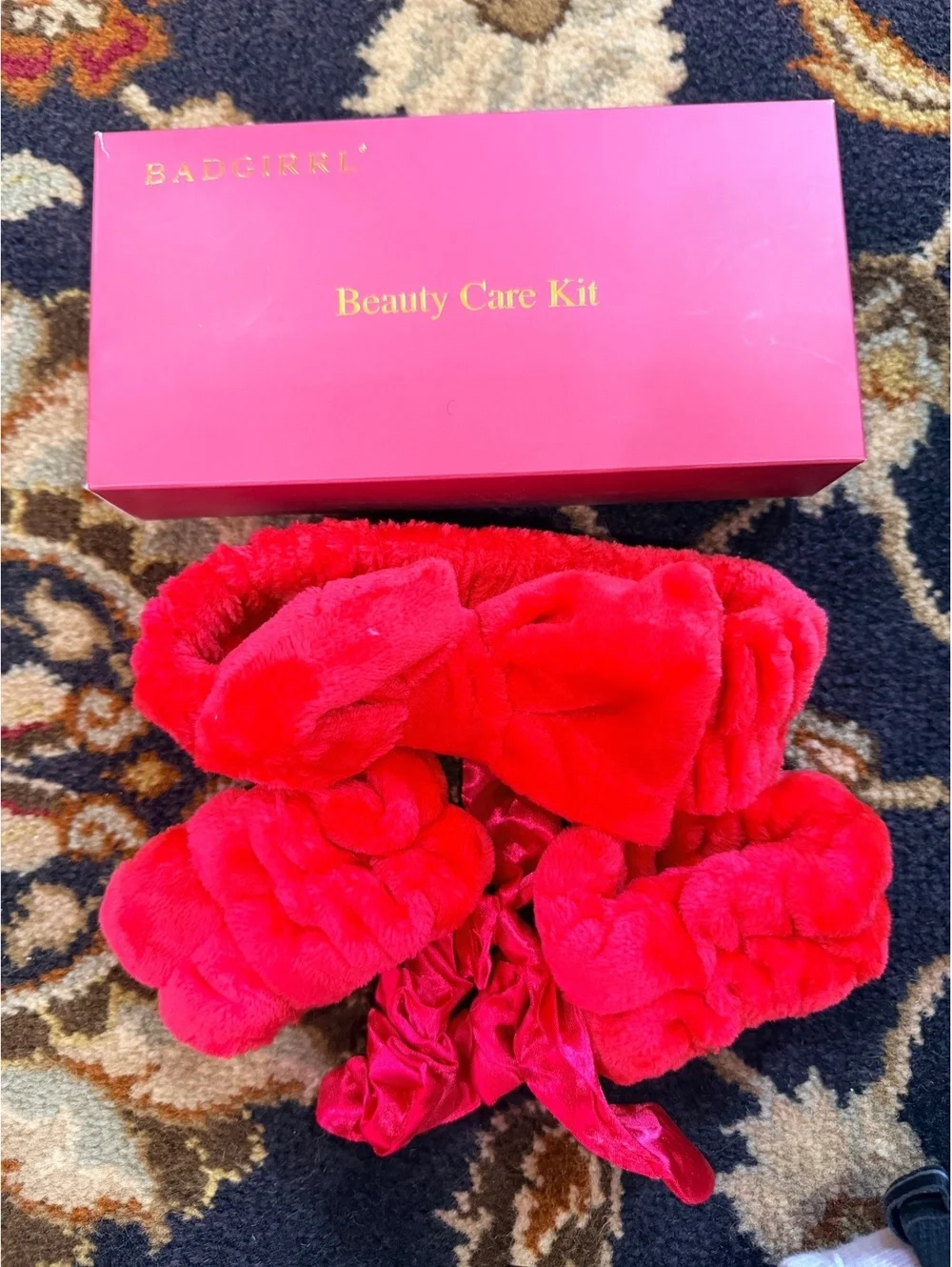 BADGIRRL Beauty Care Kit with Plush Red Hair Accessories